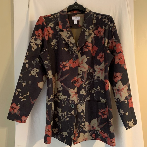 Denim&Co Jackets & Blazers - Denim & Co floral faux suede duster jacket/coat